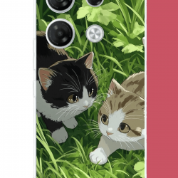 Infinix GT 20 PRO Uyumlu yavru kediler UV Baskılı Silikon Kılıf