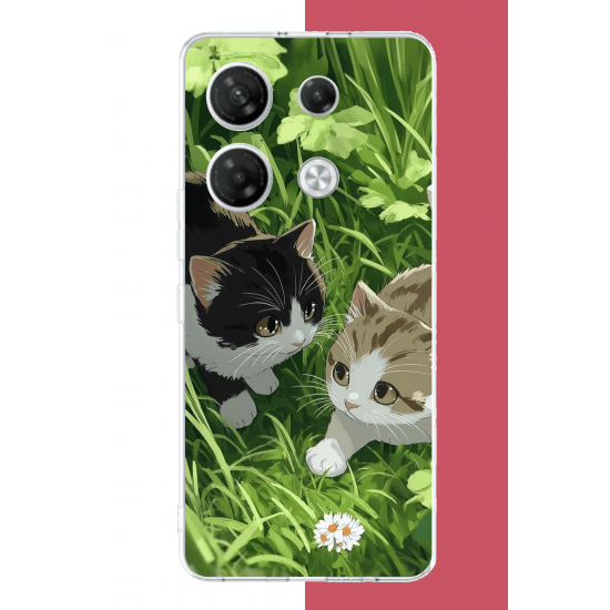 Infinix GT 20 PRO Uyumlu yavru kediler UV Baskılı Silikon Kılıf