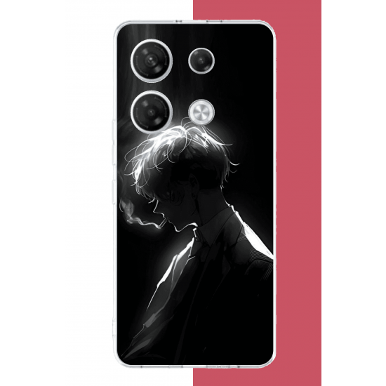Infinix GT 20 PRO Uyumlu karanlıktaki anime karakteri UV Baskılı Silikon Kılıf