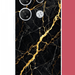 Infinix GT 20 PRO Uyumlu altın diyagonal UV Baskılı Silikon Kılıf