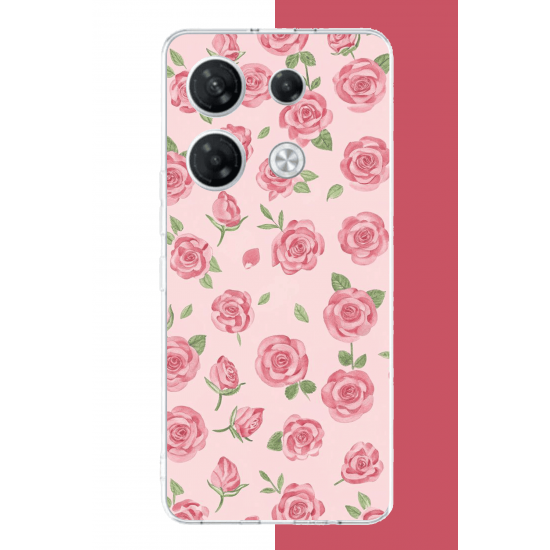 Infinix GT 20 PRO Uyumlu pembe gül UV Baskılı Silikon Kılıf