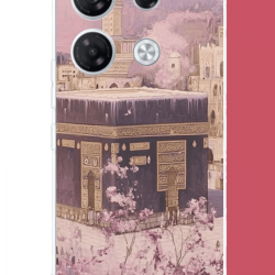 Infinix GT 20 PRO Uyumlu pembe çiçekli kabe UV Baskılı Silikon Kılıf