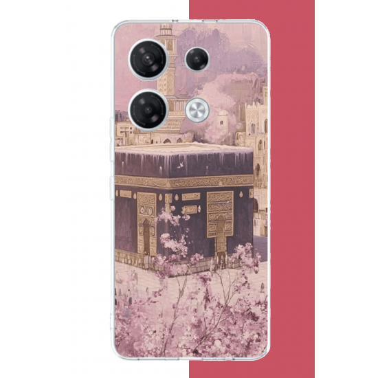 Infinix GT 20 PRO Uyumlu pembe çiçekli kabe UV Baskılı Silikon Kılıf
