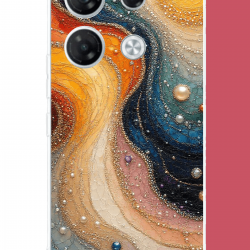 Infinix GT 20 PRO Uyumlu renkli uzay UV Baskılı Silikon Kılıf