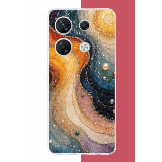 Infinix GT 20 PRO Uyumlu renkli uzay UV Baskılı Silikon Kılıf