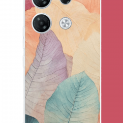 Infinix GT 20 PRO Uyumlu renkli yaprak UV Baskılı Silikon Kılıf