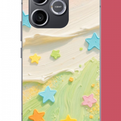 Honor 600 Uyumlu tuvalde renkli yıldız UV Baskılı Silikon Kılıf Honor 600 Uyumlu tuvalde renkli yıldız UV Baskılı Silikon Kılıf