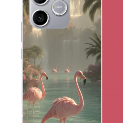 Honor 600 Lite Uyumlu akarsudaki flamingo UV Baskılı Silikon Kılıf Honor 600 Lite Uyumlu akarsudaki flamingo UV Baskılı Silikon Kılıf