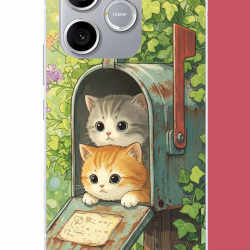 Honor 600 Lite Uyumlu posta kutusundaki kedi UV Baskılı Silikon Kılıf Honor 600 Lite Uyumlu posta kutusundaki kedi UV Baskılı Silikon Kılıf