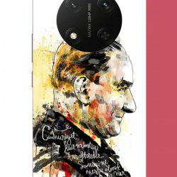 Honor X9C Uyumlu sulu boya atatürk UV Baskılı Silikon Kılıf