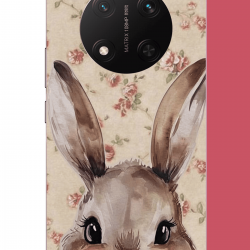Honor X9C Uyumlu kahverengi tavşan UV Baskılı Silikon Kılıf