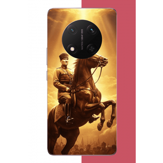 Honor X9C Uyumlu Atatürk5 UV Baskılı Silikon Kılıf