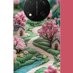 Honor X9C Uyumlu nakışlı köy UV Baskılı Silikon Kılıf