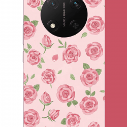 Honor X9C Uyumlu pembe gül UV Baskılı Silikon Kılıf