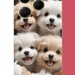 Infinix Hot 40-40 PRO Uyumlu sevimli köpek UV Baskılı Silikon Kılıf
