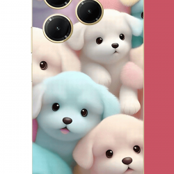 Infinix Hot 40-40 PRO Uyumlu sevimli renkli köpek UV Baskılı Silikon Kılıf