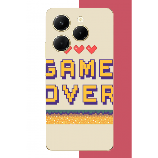 Infinix Hot 40-40 PRO Uyumlu game over UV Baskılı Silikon Kılıf