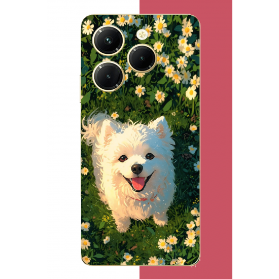 Infinix Hot 40-40 PRO Uyumlu kaniş köpek UV Baskılı Silikon Kılıf