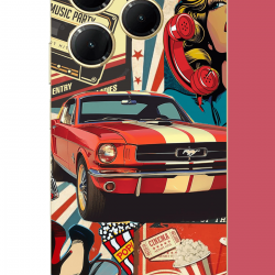 Infinix Hot 40-40 PRO Uyumlu Retro UV Baskılı Silikon Kılıf