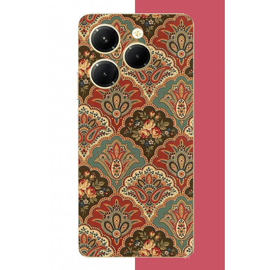 Infinix Hot 40-40 PRO Uyumlu Çini Motif UV Baskılı Silikon Kılıf