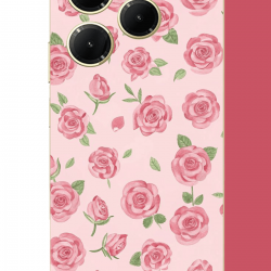 Infinix Hot 40-40 PRO Uyumlu pembe gül UV Baskılı Silikon Kılıf Infinix Hot 40-40 PRO Uyumlu pembe gül UV Baskılı Silikon Kılıf