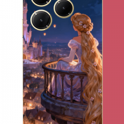 Infinix Hot 40-40 PRO Uyumlu Rapunzel UV Baskılı Silikon Kılıf