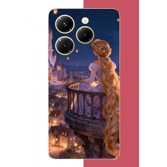 Infinix Hot 40-40 PRO Uyumlu Rapunzel UV Baskılı Silikon Kılıf