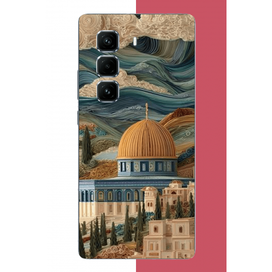 Infinix Hot 50 PRO PLUS+ Uyumlu bulutlu kudüs UV Baskılı Silikon Kılıf