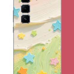 Infinix Hot 50 PRO PLUS+ Uyumlu tuvalde renkli yıldız UV Baskılı Silikon Kılıf Infinix Hot 50 PRO PLUS+ Uyumlu tuvalde renkli yıldız UV Baskılı Silikon Kılıf