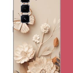 Infinix Hot 50 PRO PLUS+ Uyumlu duvardaki kelebek UV Baskılı Silikon Kılıf