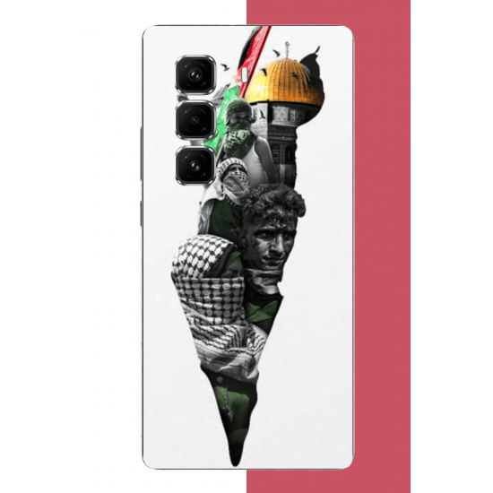 Infinix Hot 50 PRO PLUS+ Uyumlu filistin harita UV Baskılı Silikon Kılıf