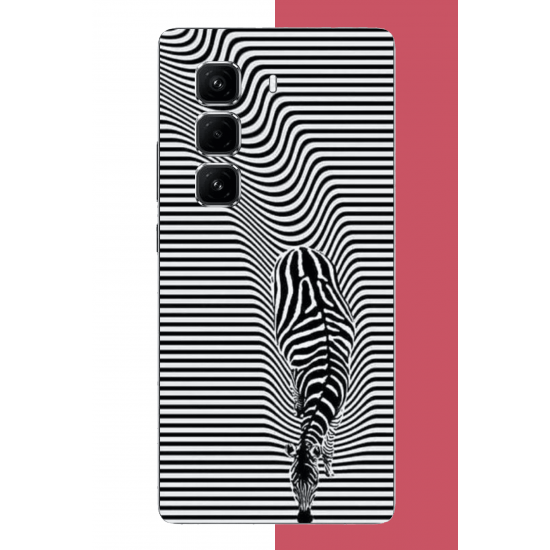 Infinix Hot 50 PRO PLUS+ Uyumlu Abstract zebra UV Baskılı Silikon Kılıf