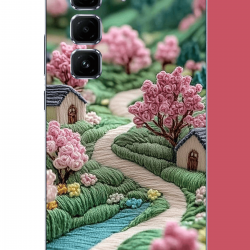 Infinix Hot 50 PRO PLUS+ Uyumlu nakışlı köy UV Baskılı Silikon Kılıf