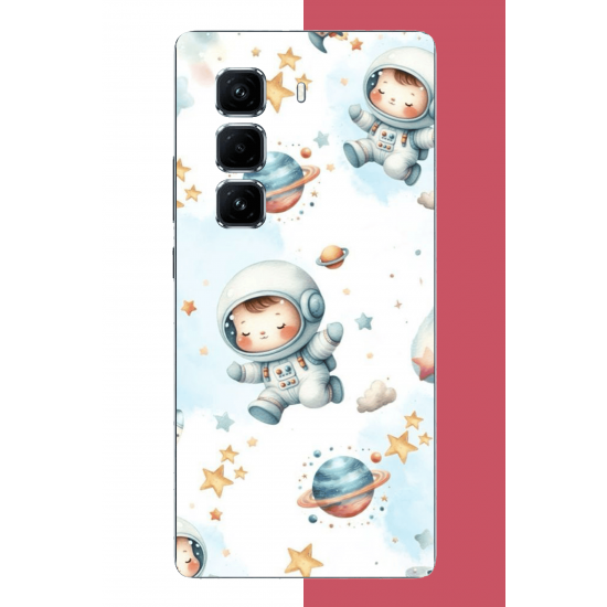 Infinix Hot 50 PRO PLUS+ Uyumlu Minik Astronot UV Baskılı Silikon Kılıf