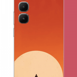 Infinix Hot 60 Pro Uyumlu retro güneş batımı UV Baskılı Silikon Kılıf