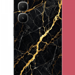 Infinix Hot 60 Pro Uyumlu altın diyagonal UV Baskılı Silikon Kılıf