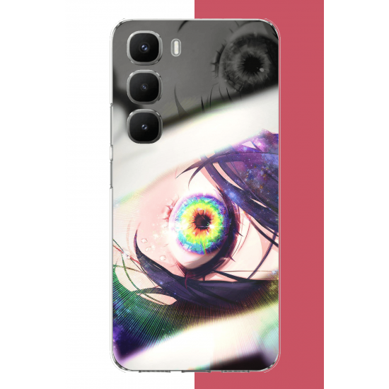 Infinix Hot 60 Pro Uyumlu anime göz UV Baskılı Silikon Kılıf
