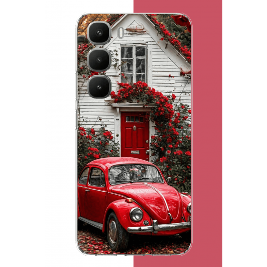 Infinix Hot 60 Pro Uyumlu kırmızı vos vos UV Baskılı Silikon Kılıf