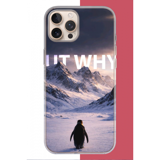iPhone 16 PRO Uyumlu Nihilist Penguen UV Baskılı Silikon Kılıf