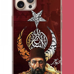 iPhone 16 PRO Uyumlu Abdulhamit UV Baskılı Silikon Kılıf