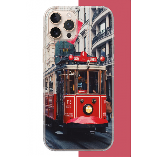 iPhone 16 PRO Uyumlu Taksim1 UV Baskılı Silikon Kılıf