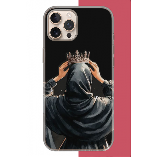 iPhone 16 PRO Uyumlu Taç UV Baskılı Silikon Kılıf iPhone 16 PRO Uyumlu Taç UV Baskılı Silikon Kılıf
