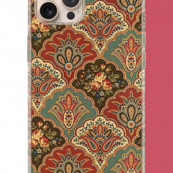 iPhone 16 PRO Uyumlu Çini Motif UV Baskılı Silikon Kılıf