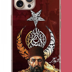 iPhone 16 PRO MAX Uyumlu Abdulhamit UV Baskılı Silikon Kılıf