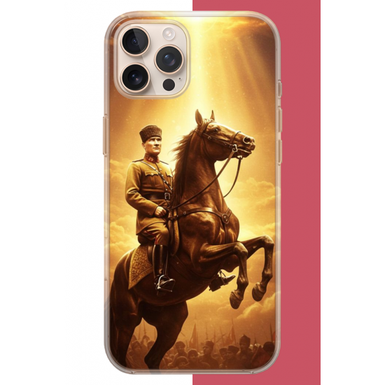 iPhone 16 PRO MAX Uyumlu Atatürk5 UV Baskılı Silikon Kılıf