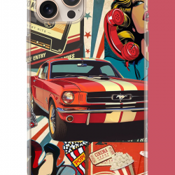 iPhone 16 PRO MAX Uyumlu Retro UV Baskılı Silikon Kılıf