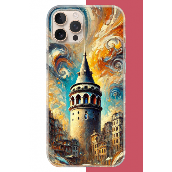 iPhone 16 PRO MAX Uyumlu Galata UV Baskılı Silikon Kılıf iPhone 16 PRO MAX Uyumlu Galata UV Baskılı Silikon Kılıf