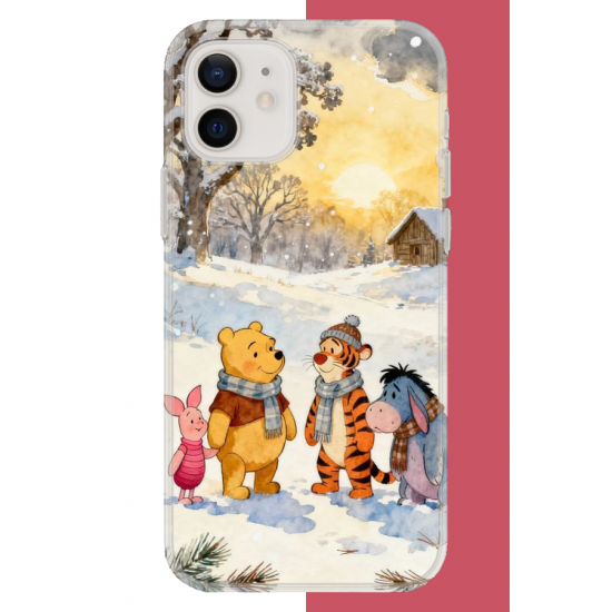 iPhone 11 Uyumlu Winnie The Pooh2 UV Baskılı Silikon Kılıf