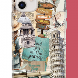 iPhone 11 Uyumlu Travel2 UV Baskılı Silikon Kılıf