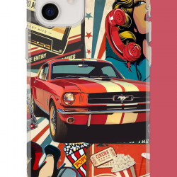 iPhone 11 Uyumlu Retro UV Baskılı Silikon Kılıf